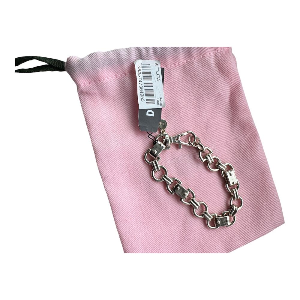 DKNY Silver Tone Chain Link Bracelet Women's Chunky Linked New With Tags